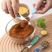 Valkyrie 8 Adet Çift Taraflı Manyetik Ölçü Kaşığı Seti Mıknatıslı Paslanmaz Çelik - 6