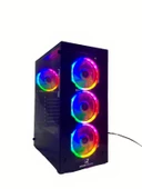 GAMEFORCE GLASS (600W 80+ PSU) 4x120mm Rainbow Fanlı Oyuncu Kasası - 1