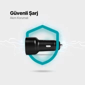 Ttec Şarj Akım Korumalı 60W Çift Pd Giriş Araç Çakmaklık Şarjı Tüm Araçlarla Uyumlu Araç Şarj Başlık - 4