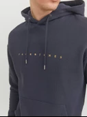 JACK JONES Erkek Kapüşonlu Sweatshirt 12233972 - 5