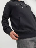 JACK JONES Erkek Kapüşonlu Sweatshirt 12233972 thumbnail 5
