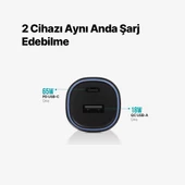 Ttec Şarj Akım Korumalı 83W USB-C+USB Girişli Araç Çakmaklık Şarjı Tüm Araçlarla Uyumlu Araç Şarj Başlık - 3