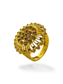 Dorika Toplu Maraş Telkari İşçiliği Mekik Altın Yüzük 14 Ayar thumbnail 3