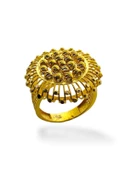 Dorika Toplu Maraş Telkari İşçiliği Mekik Altın Yüzük 14 Ayar thumbnail 2