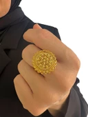 Dorika Toplu Maraş Telkari İşçiliği Mekik Altın Yüzük 14 Ayar thumbnail 1