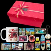 Arnavutluk Hediye Kutusu 10 Parça Kupa Magnet Anahtarlık Kutu thumbnail 2