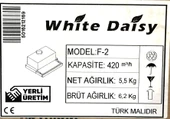 White Daisy Aspiratör F2 Çift Motorlu Sürgülü - 3
