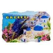 Yunanistan Temalı Fresco Magnet thumbnail 1
