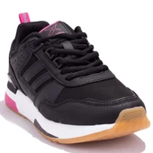 Kinetix BlazeCN Pu Siyah Fuşya Ortopedik Günlük Kadın Spor Ayakkabı - 1