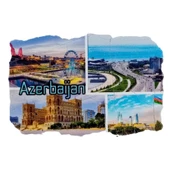 Azerbaycan Temalı Fresco Magnet thumbnail 1