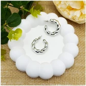 Çelik Halka Kadın Küpe - 2