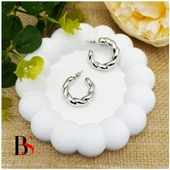 Çelik Halka Kadın Küpe - 1