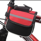 Bisiklet Çok Amaçlı Heybe Çanta  Kadro Üstü Telefon Tutuculu - Siyah - 3