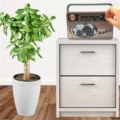 BUFFER® 503B Dekoratif Eskitme Nostalji Uzaktan Kumandalı Radyo Usb/Aux/Hafıza Kartı/Bluetooth/Şarjl - 7