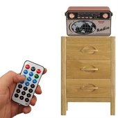 BUFFER® 503B Dekoratif Eskitme Nostalji Uzaktan Kumandalı Radyo Usb/Aux/Hafıza Kartı/Bluetooth/Şarjl - 4
