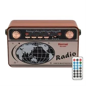 BUFFER® 503B Dekoratif Eskitme Nostalji Uzaktan Kumandalı Radyo Usb/Aux/Hafıza Kartı/Bluetooth/Şarjl - 1