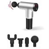 BUFFER® 4 Başlıklı 6 Seviye Hız Ayarlı Vurmalı Kas Yoğurmalı Titreşimli Masaj Tabancası Aleti - 4