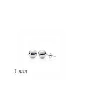 925 Ayar Gümüş Top Küpe - 3 mm - 2