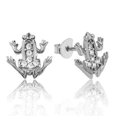 925 Ayar Gümüş Kurbağa Çivili Küpe thumbnail 2