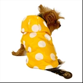 Mega Dots Yellow Yağmurluk Kapşonlu  Köpek Yağmurluğu - 2
