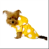 Mega Dots Yellow Yağmurluk Kapşonlu  Köpek Yağmurluğu - 1