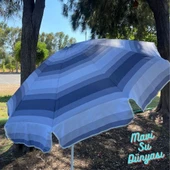 Plaj Deniz Balkon Şemsiyesi Pamuk Kumaşlı Bidon Dahil 2 Metre - 6