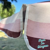 Plaj Deniz Balkon Şemsiyesi Pamuk Kumaşlı Bidon Dahil 2 Metre - 11