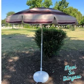 Plaj Deniz Balkon Şemsiyesi Pamuk Kumaşlı Bidon Dahil 2 Metre - 12