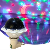 BUFFER® Kristal Gökyüzü Modlu Yıldızlı Hareketli 360 Derece Dönen Kristal Led Ampül - 1