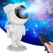 BUFFER® Uzaktan Kumandalı ve Zamanlayıcılı Farklı Renk Işık Modlu Astranot Projektör Gece Lambası thumbnail 1