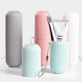 BUFFER® Seyahat Tipi Diş Fırçası Gözlük Makyaj Fırçası İçin Çok Amaçlı Silindir Saklama Kutusu İpli - 1