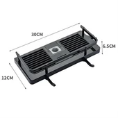 BUFFER® Duş Demirine Takılan Siyah Duş Sabunluk Organizeri Şampuan,Sabun,Lif Standı - 4