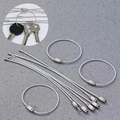 BUFFER® 10'lu Paslanmaz Çelik Tel Anahtarlık - 1