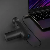 BUFFER® Type C Şarjlı Masaj Aleti 4 Farklı Masaj Başlıklı Darbeli Titreşimli Mini Masaj Tabancası - 4