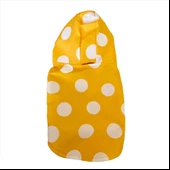 Puantiyeli Sarı Yağmurluk Kapşonlu  Köpek Yağmurluğu - 4