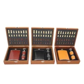 Ahşap Kutulu Satrançlı Matara Seti Derili - 2