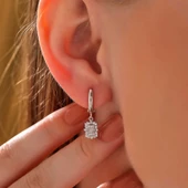 Gümüş Baget Taşlı Kadın Küpe thumbnail 2