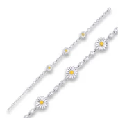 925 Ayar Gümüş Papatya Bileklik thumbnail 1