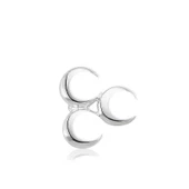 925 Ayar Gümüş Üç Hilal Rozet - 1