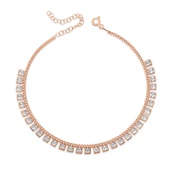 925 Ayar Gümüş Zirkon Taşlı Rose Halhal thumbnail 1