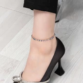 925 Ayar Gümüş Rose Mistik Topaz Taşlı Halhal thumbnail 2