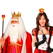 Kırmızı Topuzlu Kral Asası Kraliyet Asası 40 cm thumbnail 1