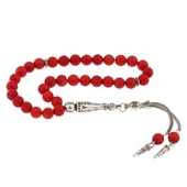 ​Doğaltaş Metal Püsküllü Mercan Taşı Tesbih thumbnail 1