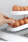 Otomatik 2 Katlı Buzdolabı Yumurta Organizeri - Yumurta Saklama Kabı - 14 Yumurta Kapasiteli - 4