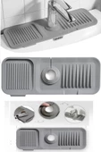 Elastik Mutfak Banyo Musluk Matı Düzenleyici Kaydırmaz Taban Organizer Lavabo Kenar Matı - 1