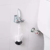 3 Adet Askılı Yapışkanlı Sap Tutucu Banyo Düzenleyici Askı  Mop Paspas Fırça Sapı Tutucu - 5
