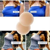 BUFFER® Silikon Göğüs Ucu Kapatıcı Gizleyici Bant Aparat Nipple Pad - 2
