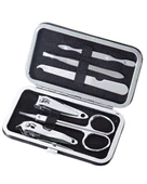 6 Parça Profesyonel Manikür Seti -Tırnak Makası- Kaş Makas- Cımbız - Törpü Seti - 5