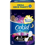 Orkid Platinum Hijyenik Ped Gece Extra 14 Adet Süper Ekonomik Pk - 1