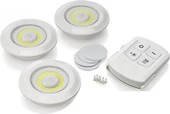 Kablosuz Uzaktan Kumandalı 3lü Led Lamba Seti - 5